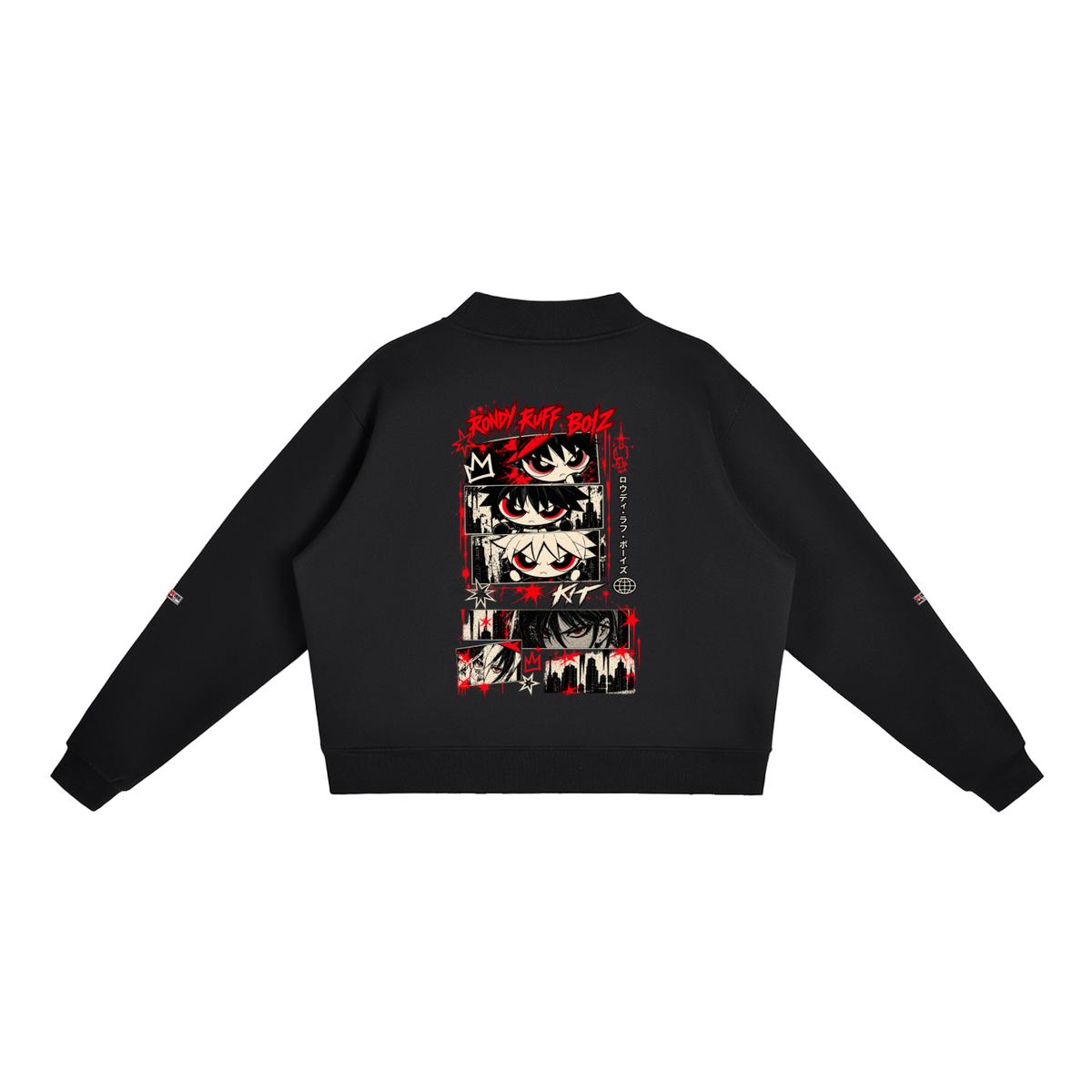 ‘Rowdy Ruff Boyz (KFT Essential) Vol.2’ Essential Fleece Mock-Neck Crew Sweatshirt
