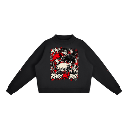 ‘Rowdy Ruff Boyz (KFT Essential) Vol.2’ Essential Fleece Mock-Neck Crew Sweatshirt