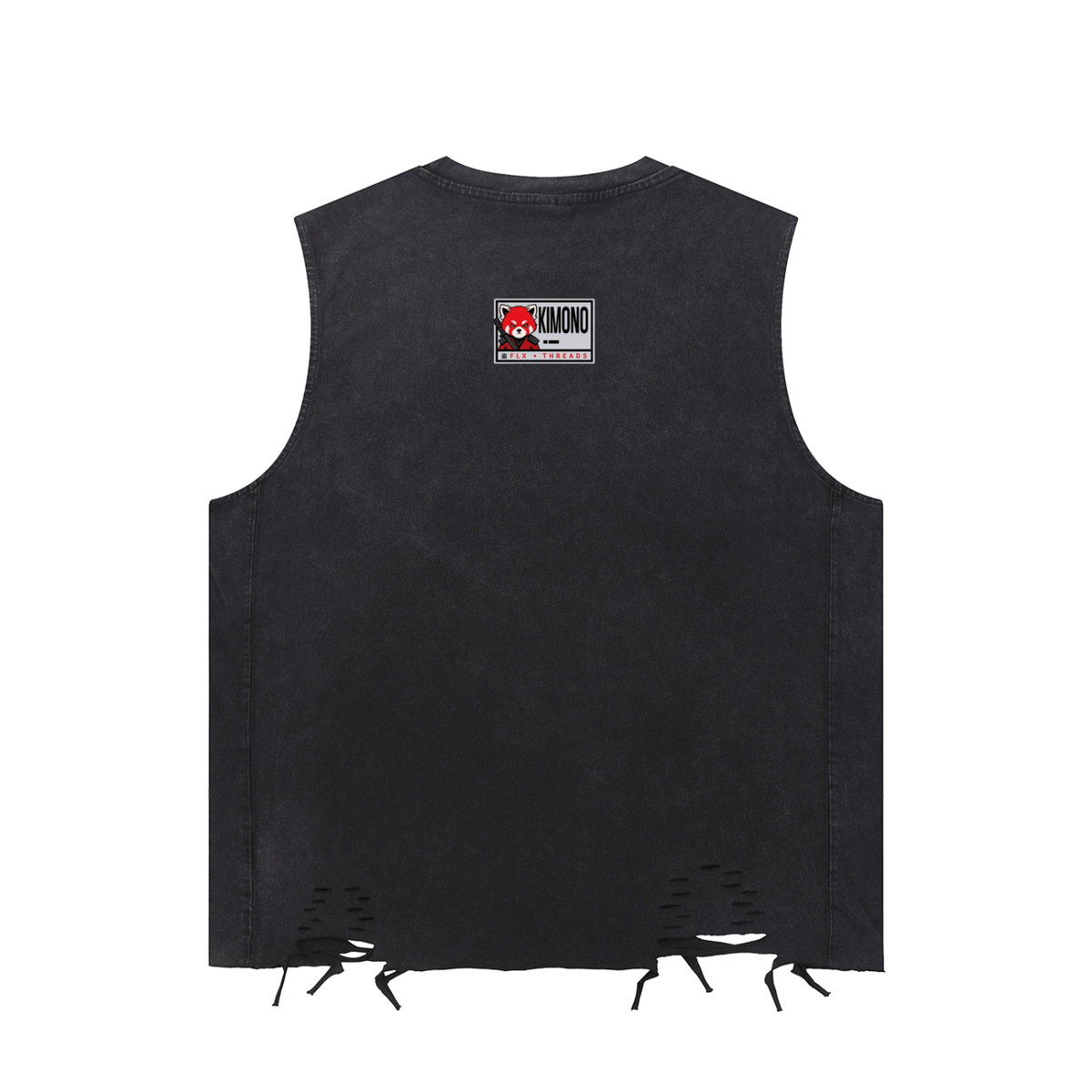 ‘IRET’ Snow Washed Raw-Hem Tank Top